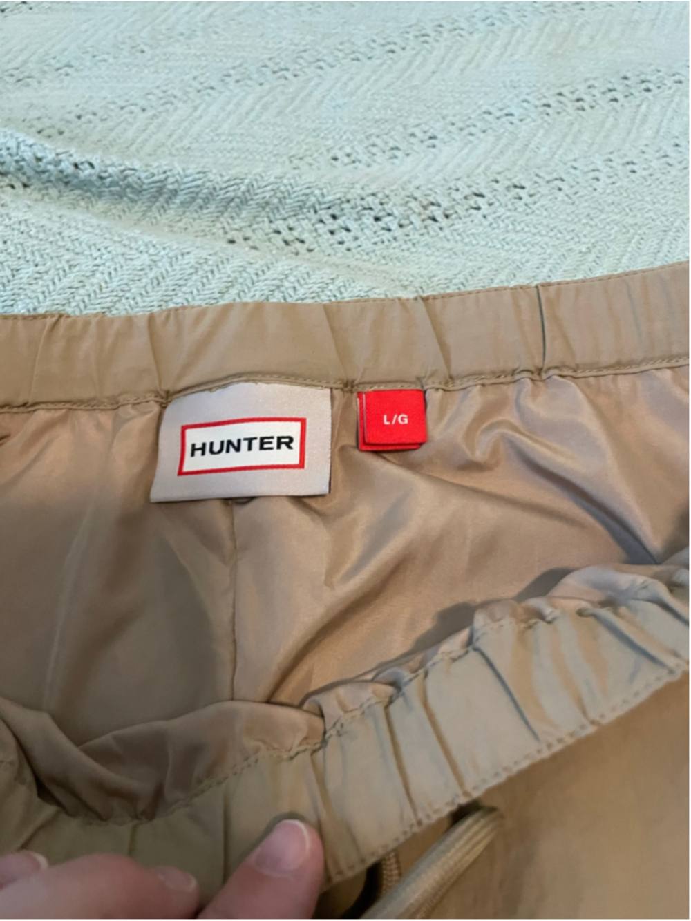 Women's Hunter Beige Bubble Skirt Size L minimalist streetwear - Picture 2 of 8
